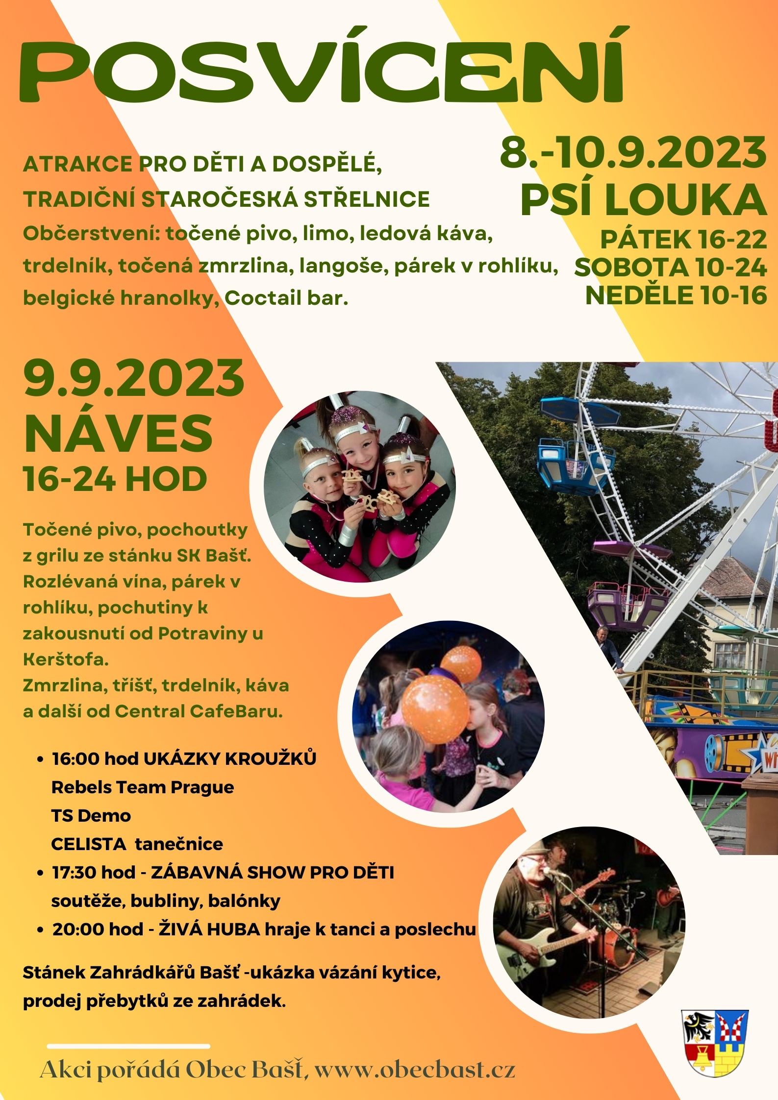 Program Akce AKCE - 8. - 10.9.2023 - PROGRAM NA PSÍ LOUCE - 9.9.2023 - POSVÍCENÍ NA ...